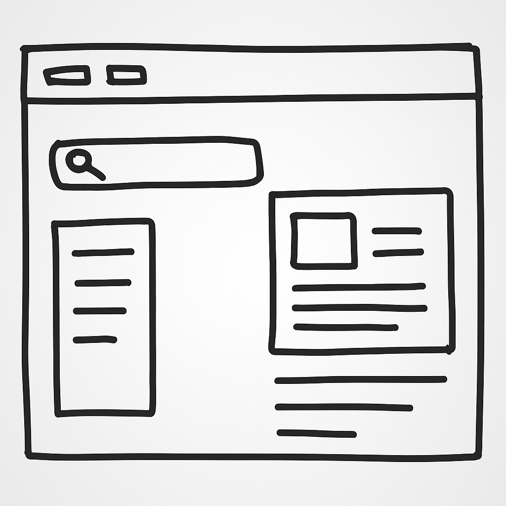 Image of components of a website